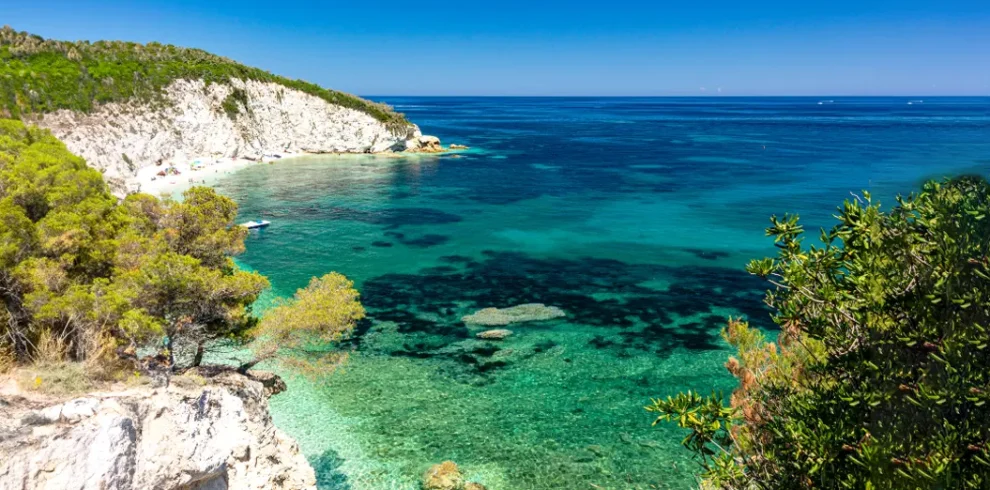 Scenic view of the beautiful island of Elba showcasing its pristine beaches and clear waters