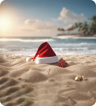 Christmas in paradise: Experience the magic of Christmas surrounded by the beauty of paradise. Join us for an unforgettable holiday getaway filled with sunshine, palm trees, and relaxation.
