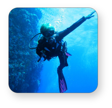 Young diver enjoying dive in Red Sea