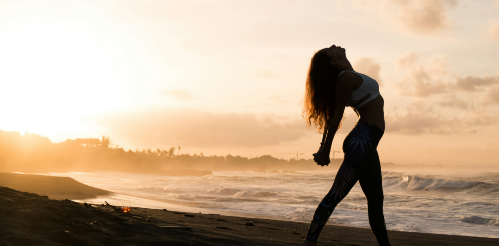 Yoga in beach