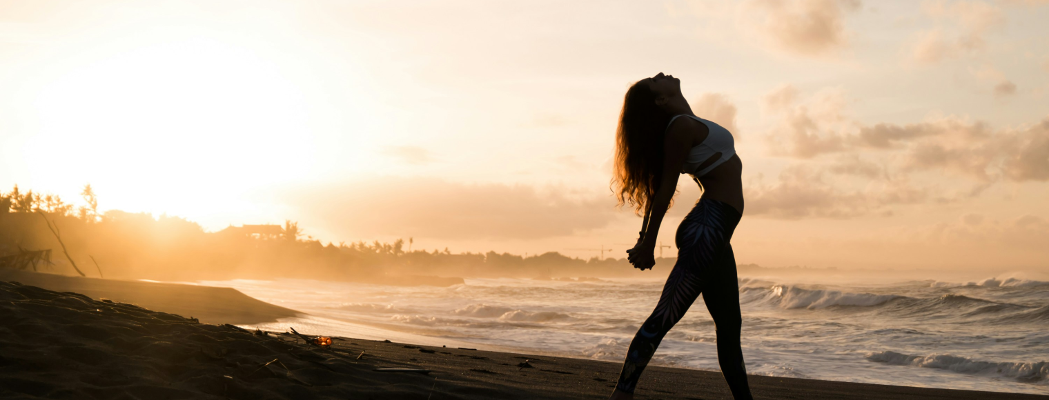 Yoga in beach