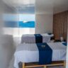 Two comfortable massage beds with masseuses available in our Dune Black Manta Liveaboard.