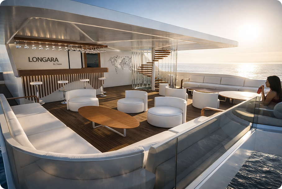 Cocktail Lounge Liveaboard - DUNE Longara