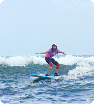 surfing in bali