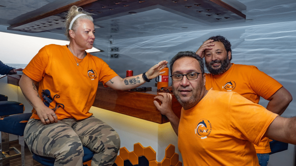Dune Longara Crew who Maintain Comfort while Red Sea Liveaboard Diving