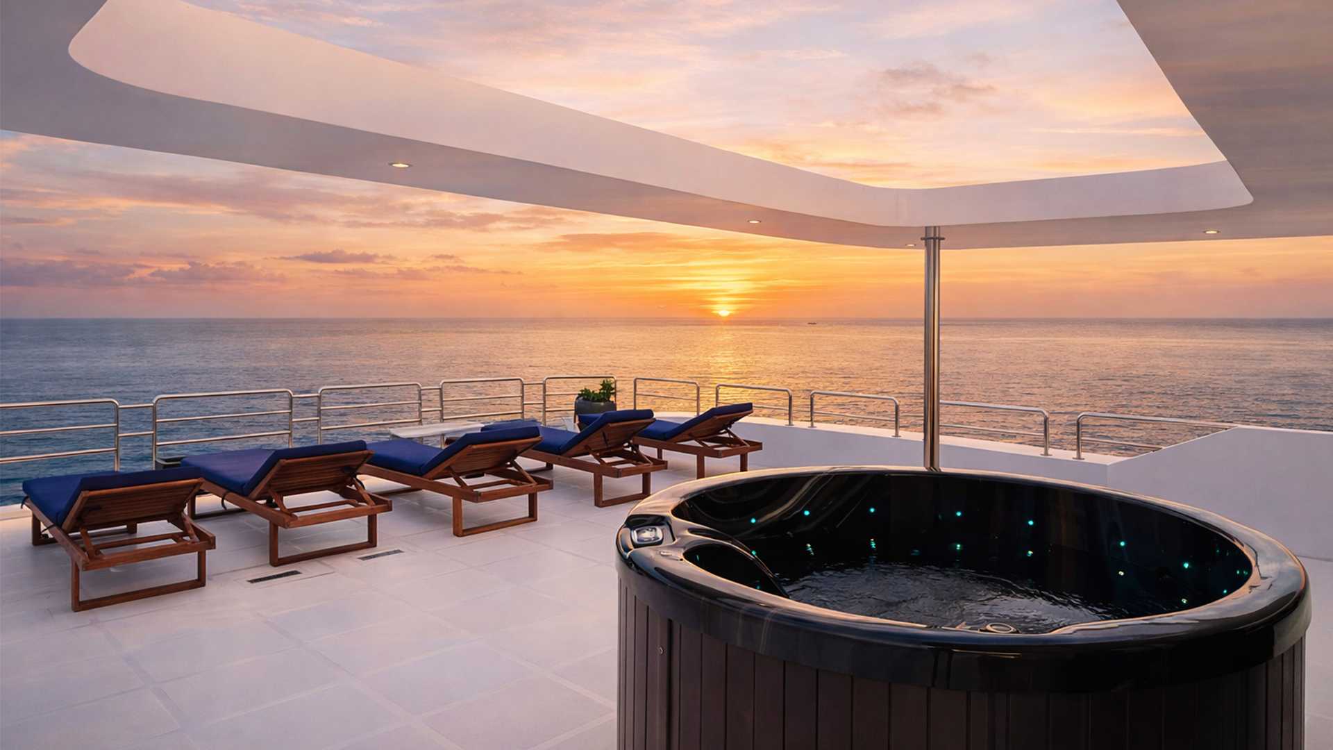 beautiful sunset view at DUNE Maldives Liveaboard